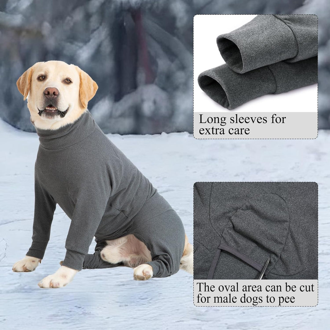 Hundepullover Fleece Hundemantel mit Beinen Grosse Mittelgrosse Hunde Fleecejacke Wintermantel Hund