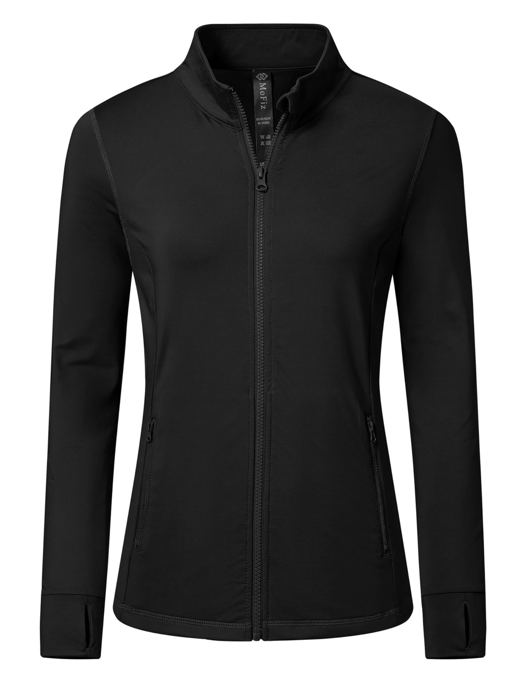MoFiz Sportjacke Damen Leicht Trainingsjacke Mikrofleece Sweatjacke Wandershirt mit Reissverschluss