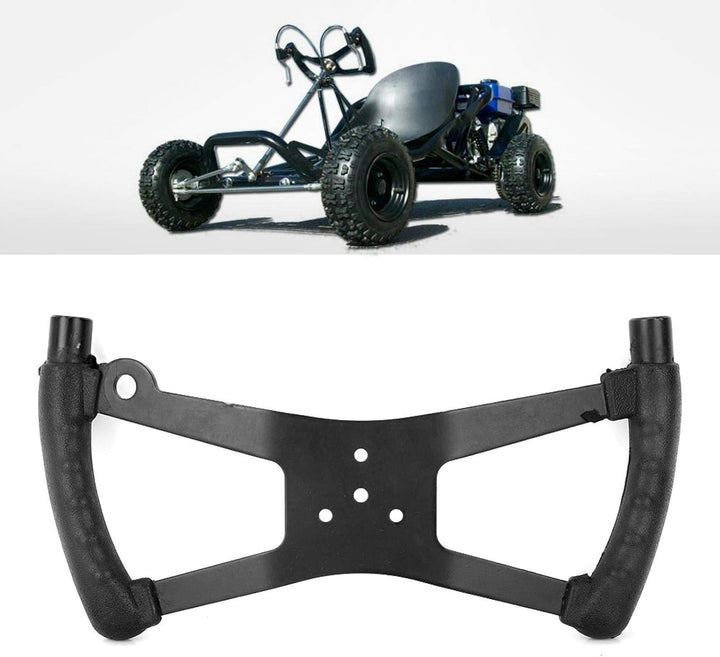 Lenkrad für Geländewagen,Lenkrad Im H Stil für Racing Kart Go Cart Auto Modifikation Zubehör Schwarz
