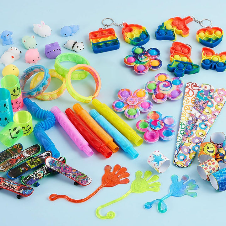 JOYIN 60 Stücke Kindergeburtstag Mitgebsel Set, Popular Fidget, Partyspielzeuge, Goodie Bags Fillers