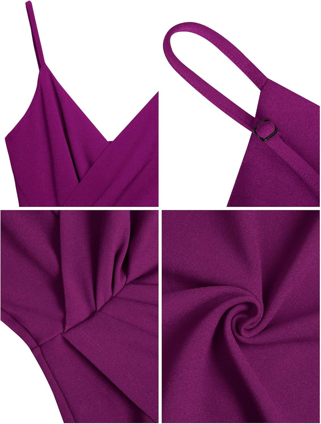 Laughido Damen Cocktailkleid Wickelkleid Partykleid Abendkleid Midikleid Sommerkleid Elegant Festlic