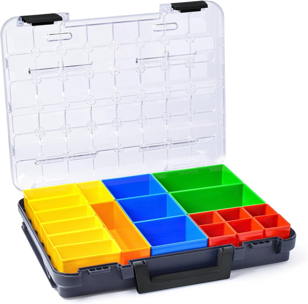 Sortimentskasten transparent mit Klappgriff | Bosch Sortimo T-BOXX 320 inkl. Insetbox T2 | Sortierbo