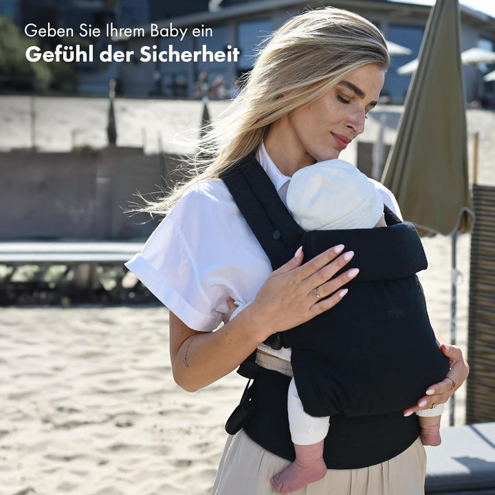 Deryan Amora Babytrage - Ergonomische Babytrage - Verstellbare Tragehilfe für Neugeborene und Kleink