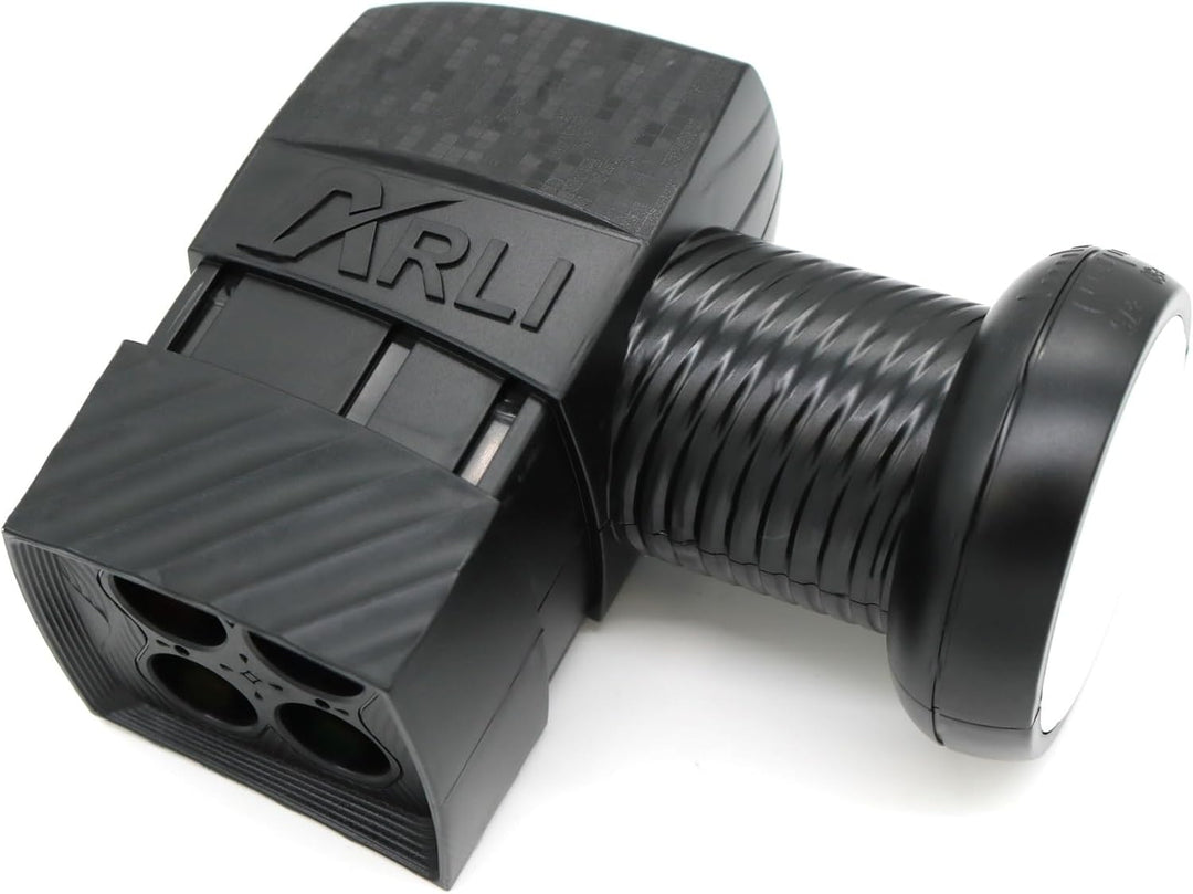 60cm HD Sat Anlage Quad LNB + 4 F-Stecker Digital 4 Teilnehmer Antenne Grau UHD 4K + 4x F-Stecker, +