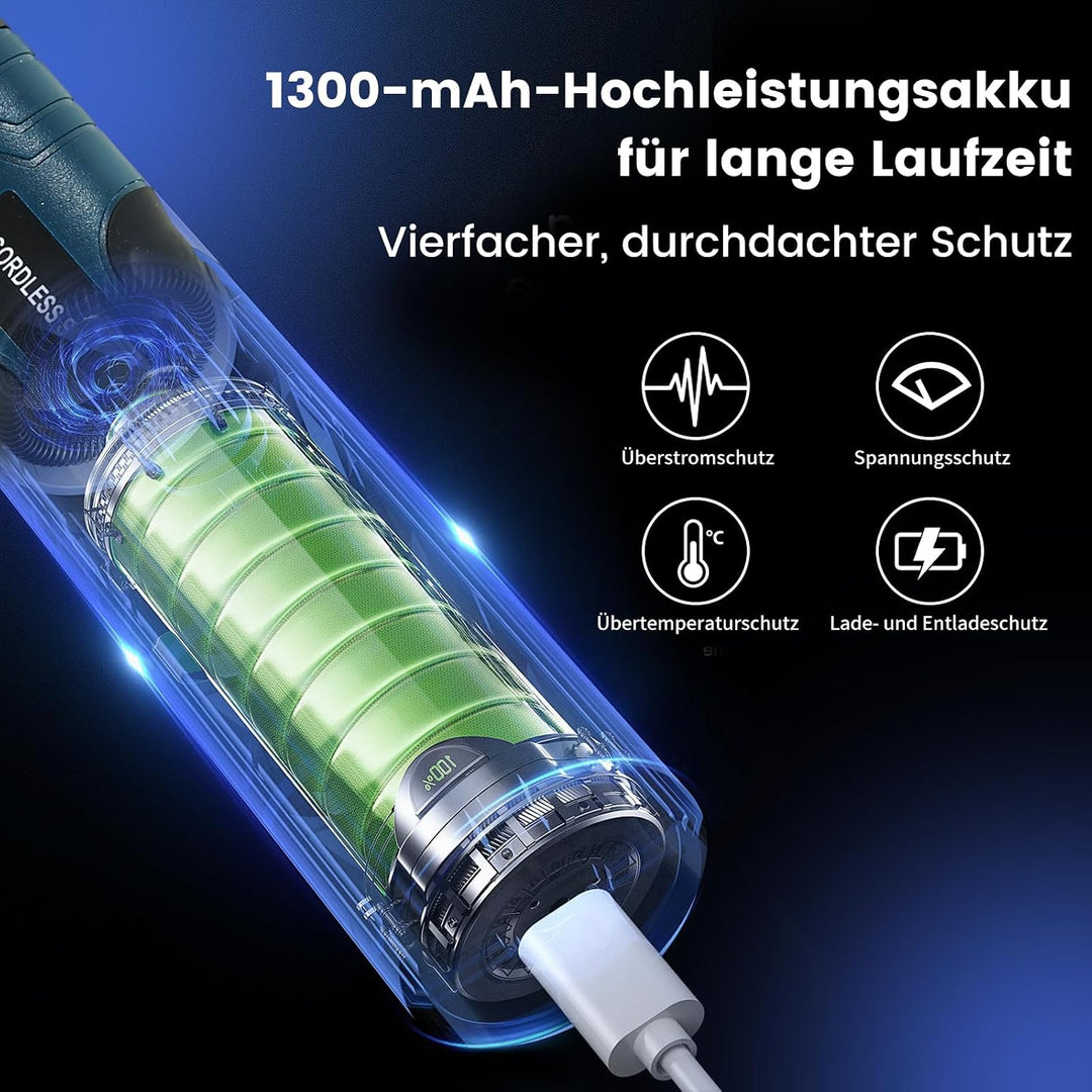 Mini Akkuschrauber 105 in 1, 4V Akku Schraubendreher, Elektrischer Schraubendreher, mit 4-Gang-Drehm