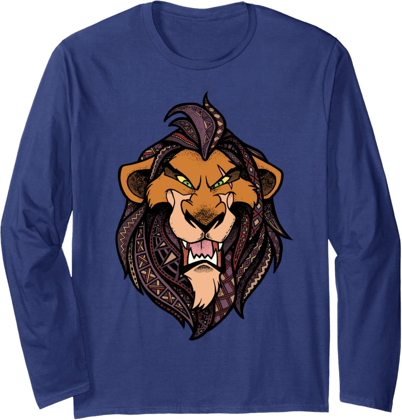 Disney The Lion King Scar Geometric Mane Poster Langarmshirt