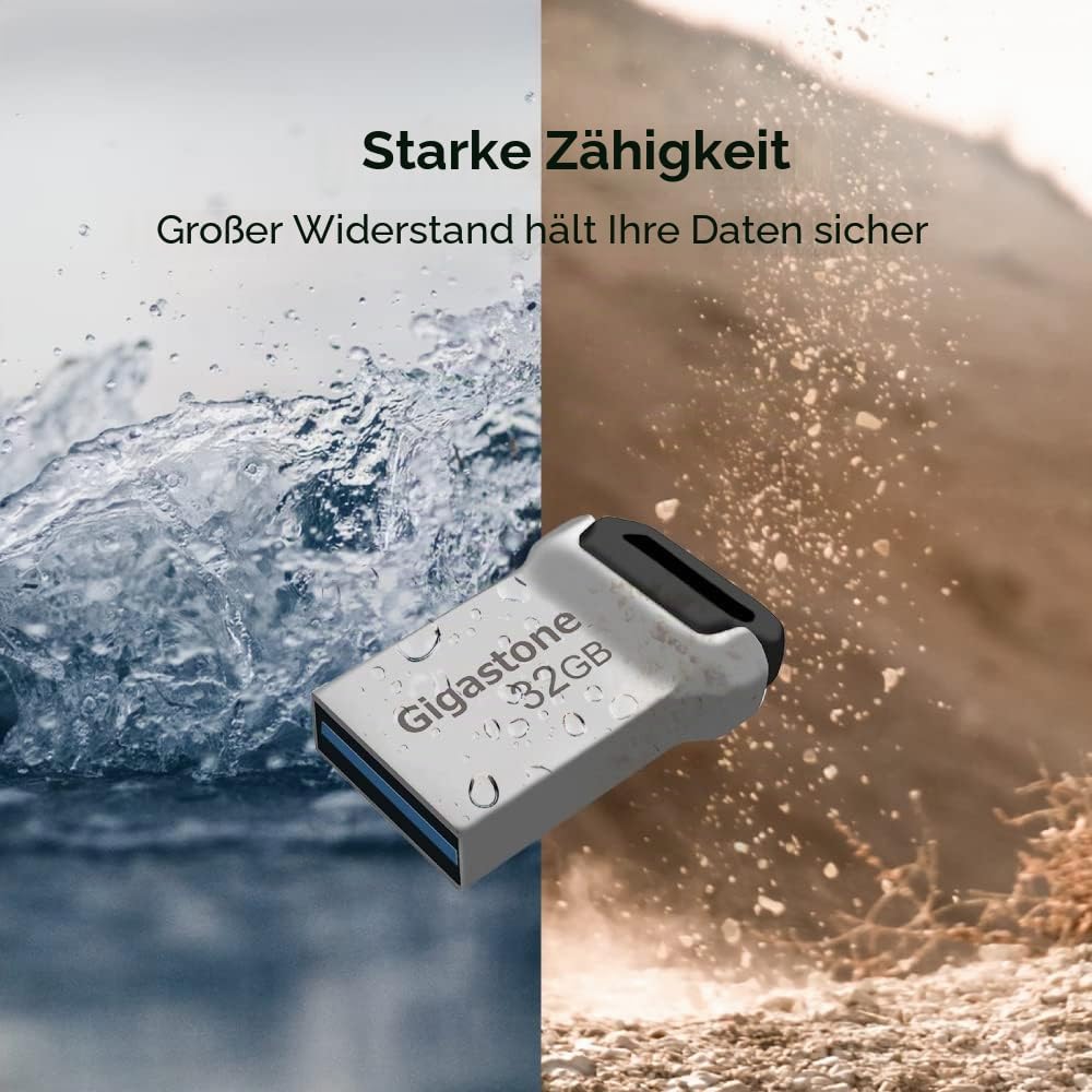 GIGASTONE 32GB Nano Flash-Laufwerk (5 Stück) Z90 USB 3.2 Gen 1, 100MB/s UltraSchnell, Mini, Metallde