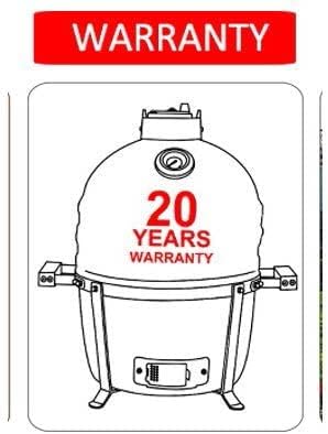 YNNI KAMADO TQASJ13 Teller-Setter für 33 cm TOPQ Kamado Universal Grill BBQ TQASJ13