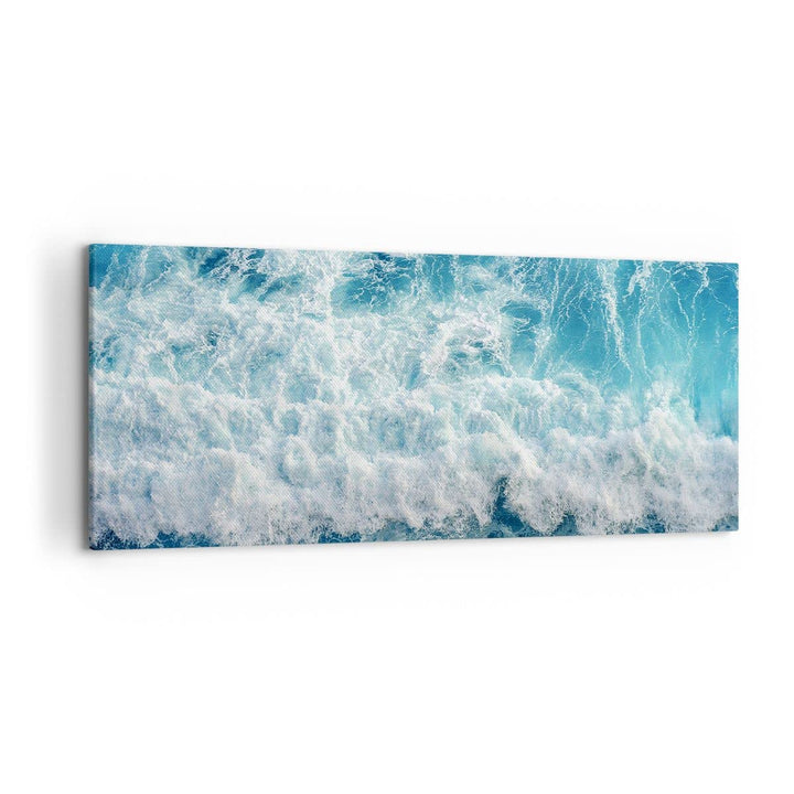Wandbilder Dekoration Wohnzimmer Meer Welle Ozean Panorama Bilder auf Leinwand 120x50cm Leinwandbild