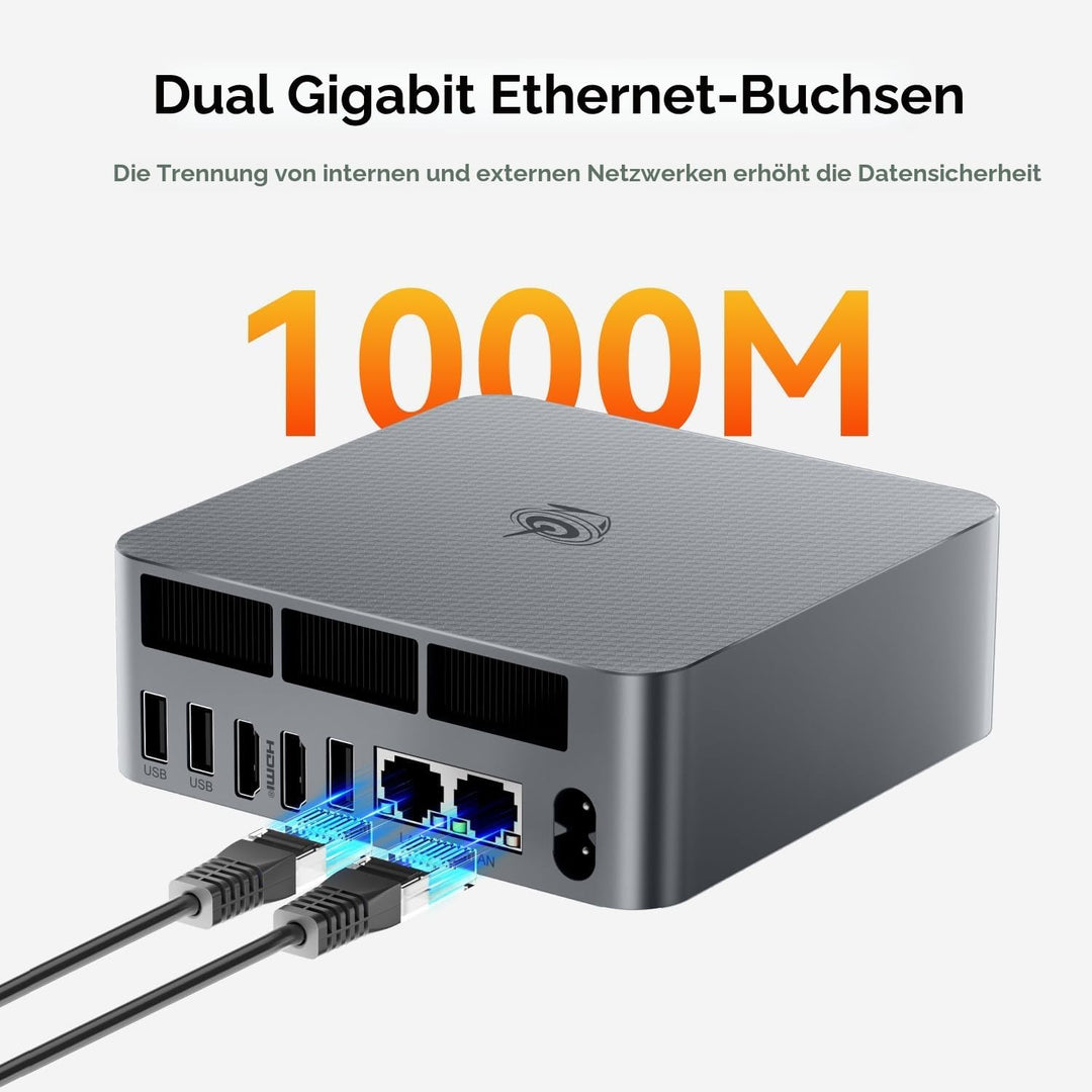 Beelink EQR7 Mini PC, AMD Ryzen 7 7735HS (8C/16T up to 4.75Ghz), 24G LPDDR5 RAM 500GB PCIe4.0 SSD Mi