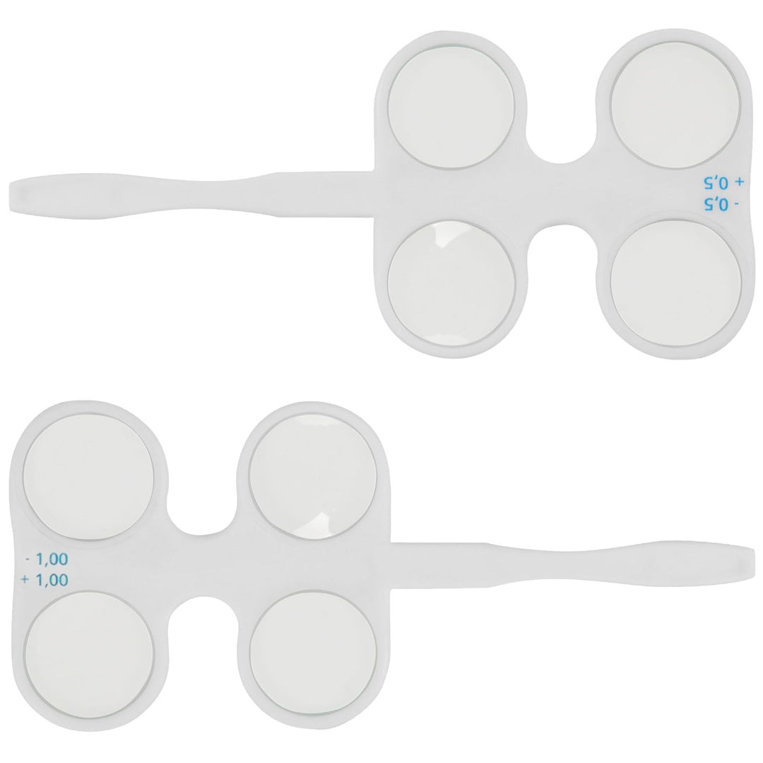 NUOBESTY 2 Stück Optometrischer Test Flipper 50°/100° aus Optischem Kunststoff Sehtherapiegerät für