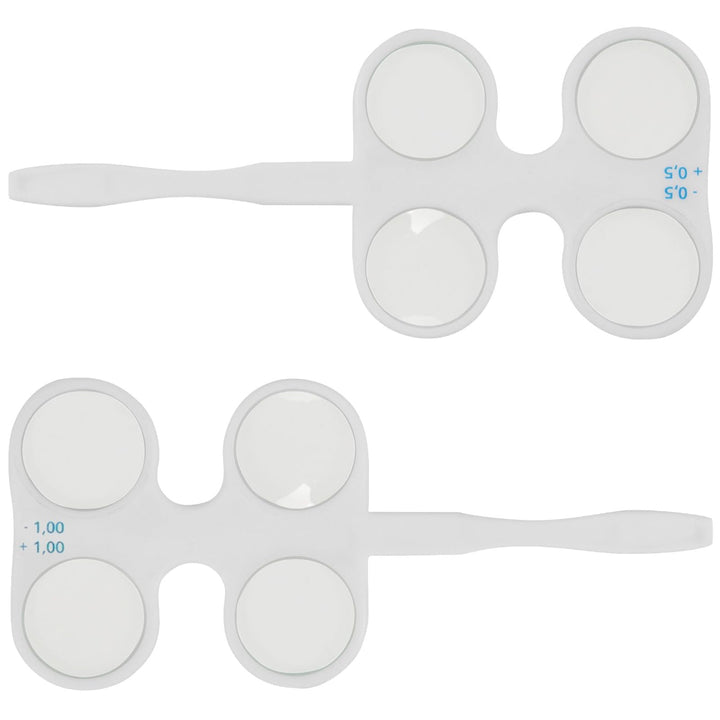 NUOBESTY 2 Stück Optometrischer Test Flipper 50°/100° aus Optischem Kunststoff Sehtherapiegerät für
