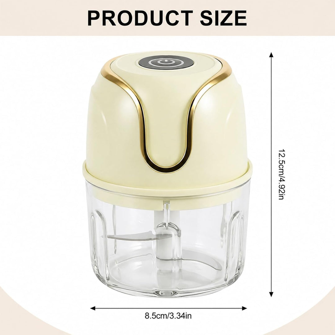 Zwiebel Zerkleinerer, Zerkleinerer Elektrisch Küche 350ml Kleiner Mixer 3 Edelstahlklingen Zerkleine
