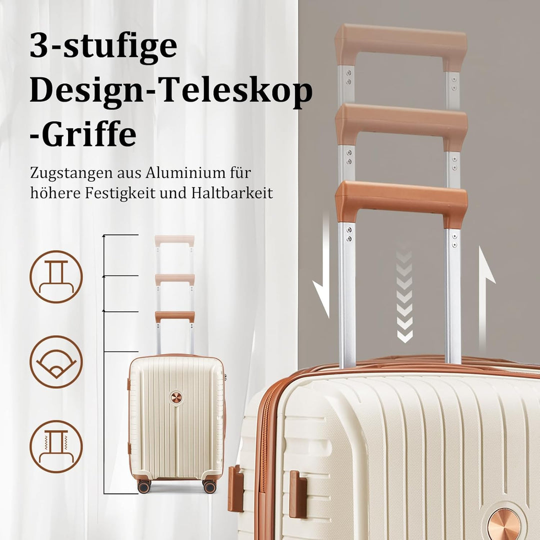 Joyway Kofferset 6tlg Hartschale Leicht PP mit 4 Rollen und TSA-Schloss Der Gepäcksets Enthält 1 Kos