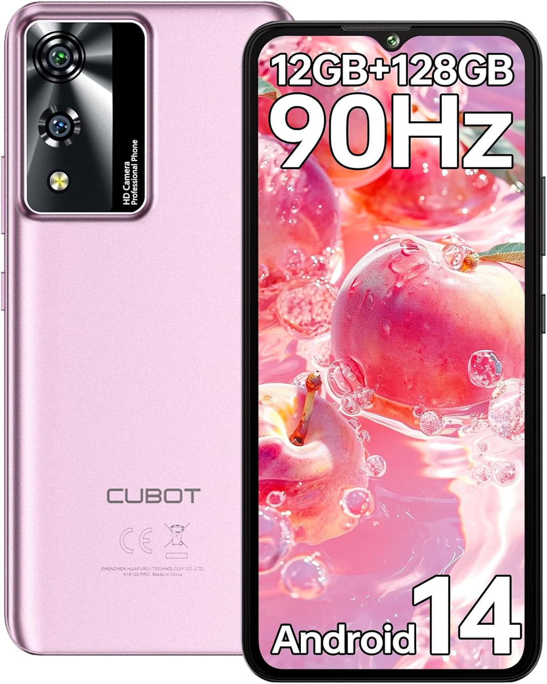 CUBOT A10 Smartphone Ohne Vertrag - 12(4+8) GB+128GB/1TB, Android 14 Handy Günstig, 6.56 Zoll HD+/90