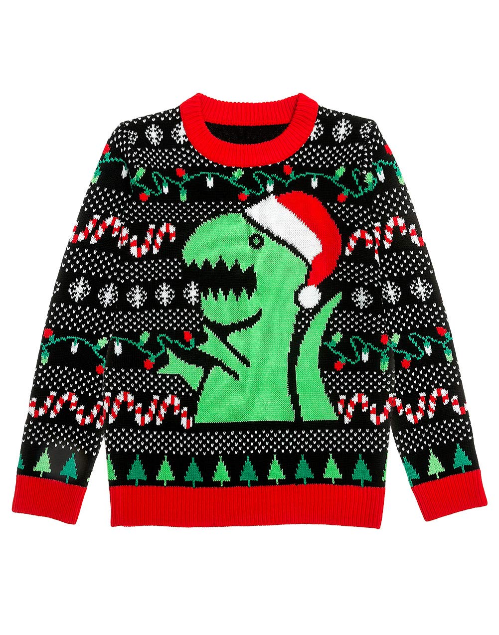 Pullover Herren Damen Strickpullover Weihnachtspullover Herren Damen T-Rex Sweater S Multicolor Trex