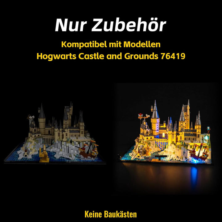 Led Licht Set Kompatibel mit Lego 76419 Hogwarts Castle and Grounds (Kein Lego), Dekorationsbeleucht