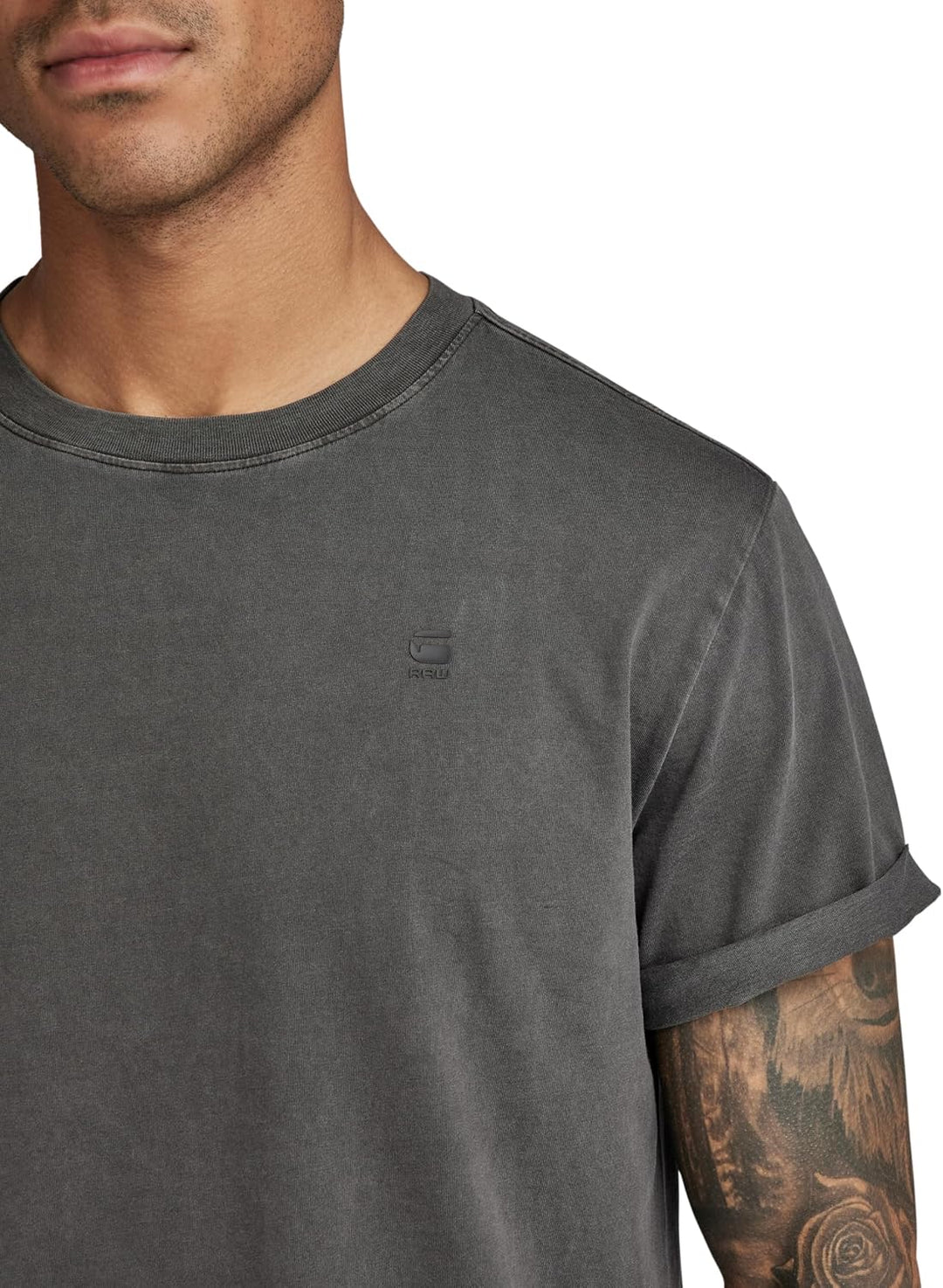 G-Star Raw Herren Lash T-Shirt O. T-Shirts (1er Pack) XS Grau (Shadow Gd D16396-2653-g179), XS Grau