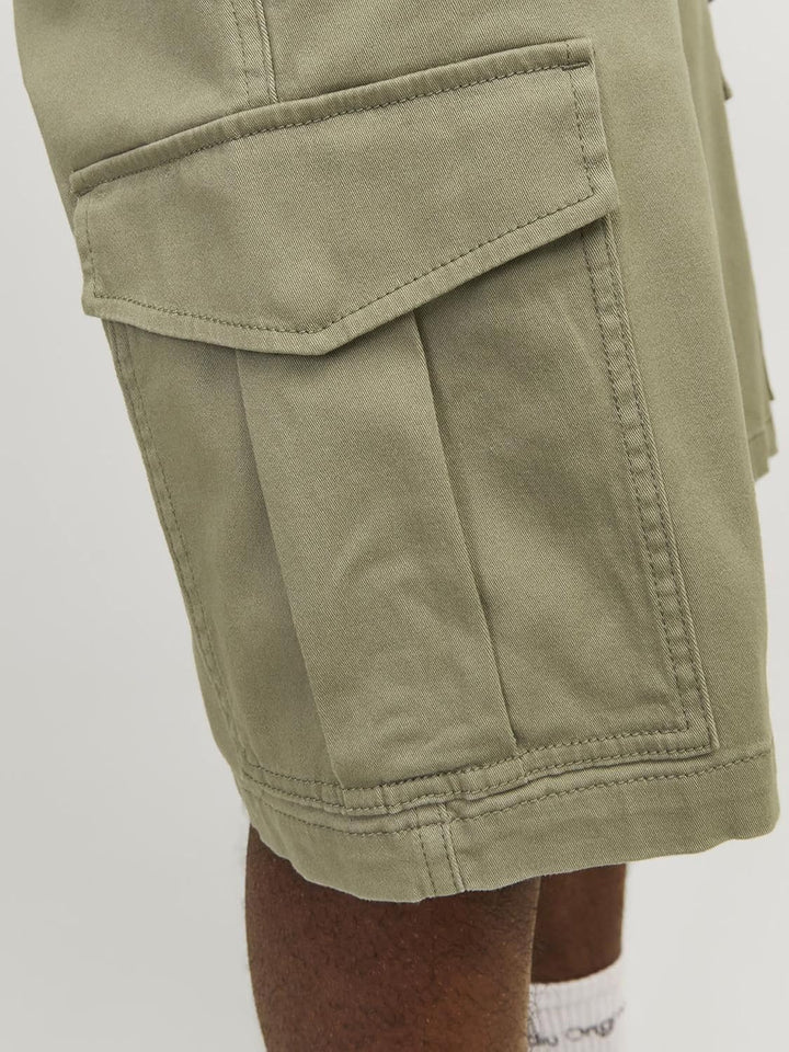 JACK & JONES Male Cargo Shorts Plus Normal geschnitten Cargo Shorts S Oil Green, S Oil Green