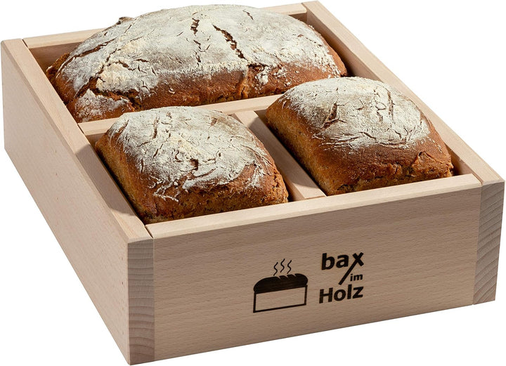 bax im Holz Brot-Holzbackrahmen aus naturbelassenem, massivem Buchenholz für leckeres, selbstgebacke