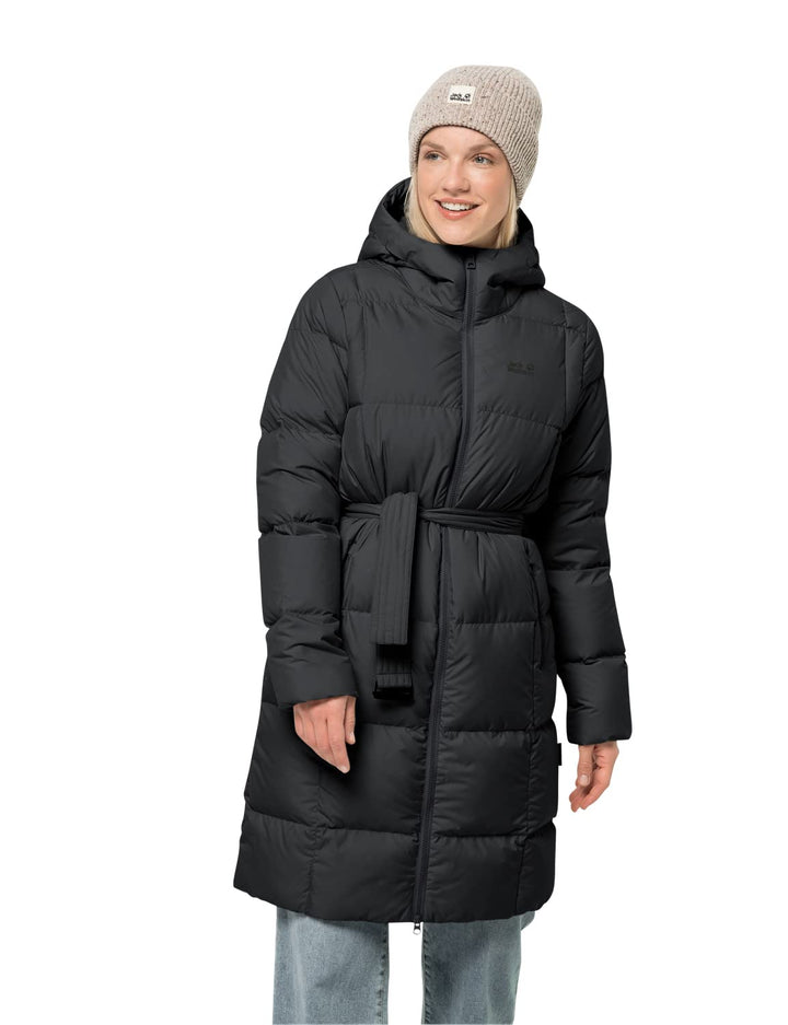 Jack Wolfskin Damen Frozen Lake Coat W Mantel, Schwarz