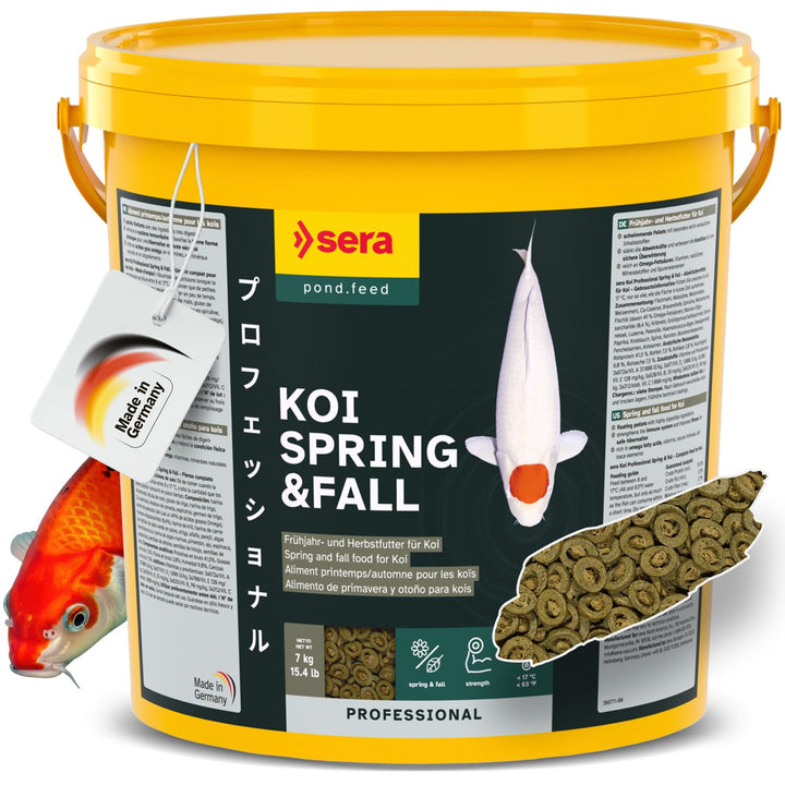 sera KOI Professional Koifutter 7 kg (21L) | Koi-Fischfutter für Frühjahr und Herbst | Für Temperatu