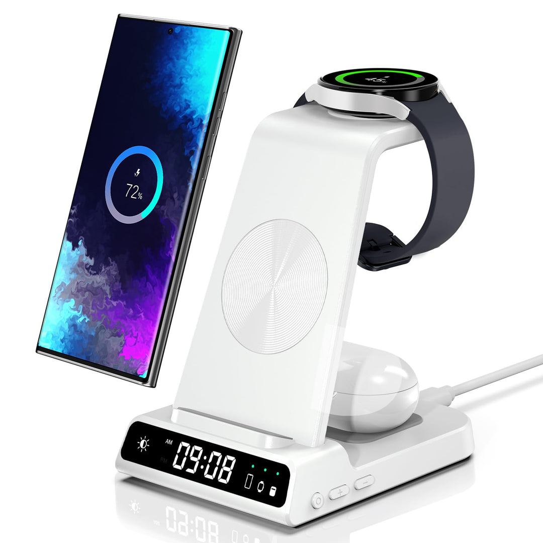 Induktive Ladestation für Samsung S25 Ultra, 3 in 1 Wireless Charger für Samsung Galaxy Watch 8/8 Cl