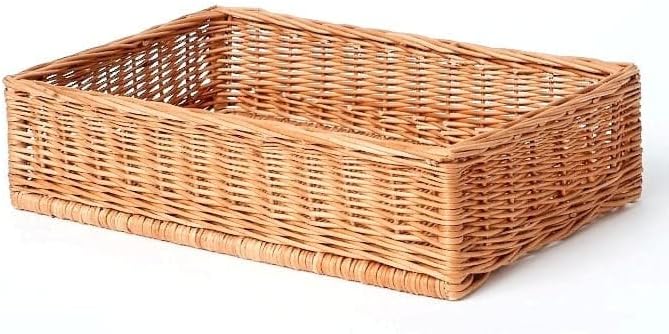 Brotkorb Weidenkorb geflochten 40x30x10 cm – Brötchenkorb Präsentationskorb für Bäckerei, Bäckereiko