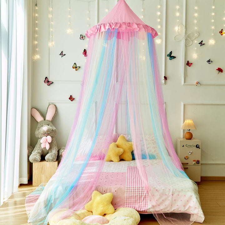 Regenbogen Bett Dachboden Twin Grösse atmungsaktive Dachboden Bett Vorhang für Bett, Prinzessin Spie