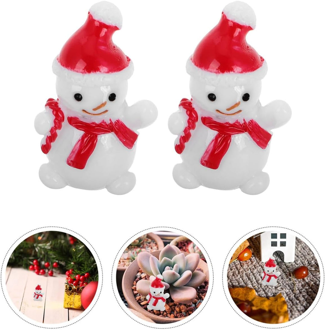 Gadpiparty 10pcs Kleine Figuren FüR Schneekugel, Mini Weihnachtsfiguren, DIY Dekoration Mikro-Landsc