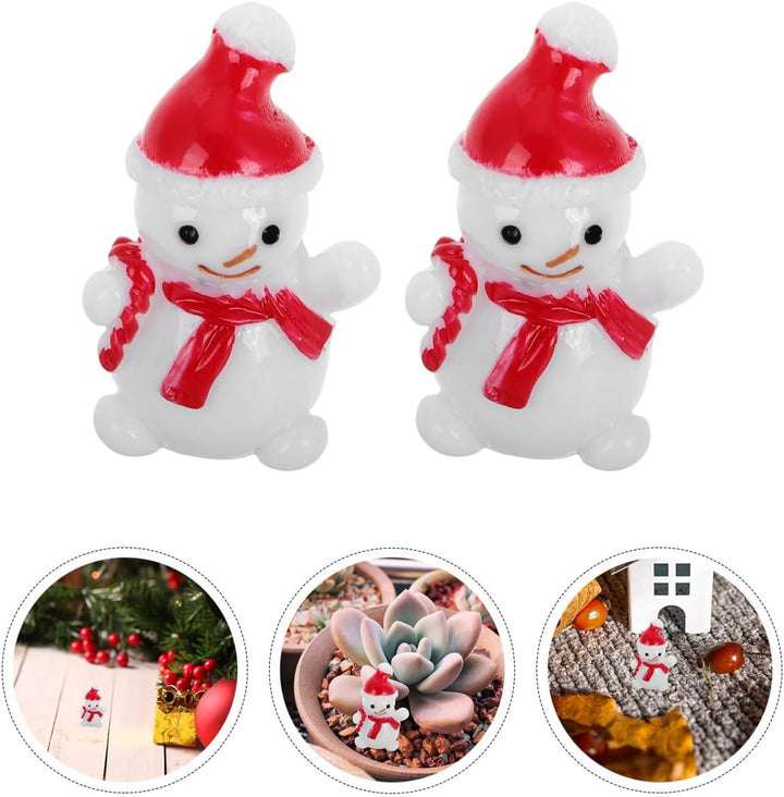 Gadpiparty 10pcs Kleine Figuren FüR Schneekugel, Mini Weihnachtsfiguren, DIY Dekoration Mikro-Landsc
