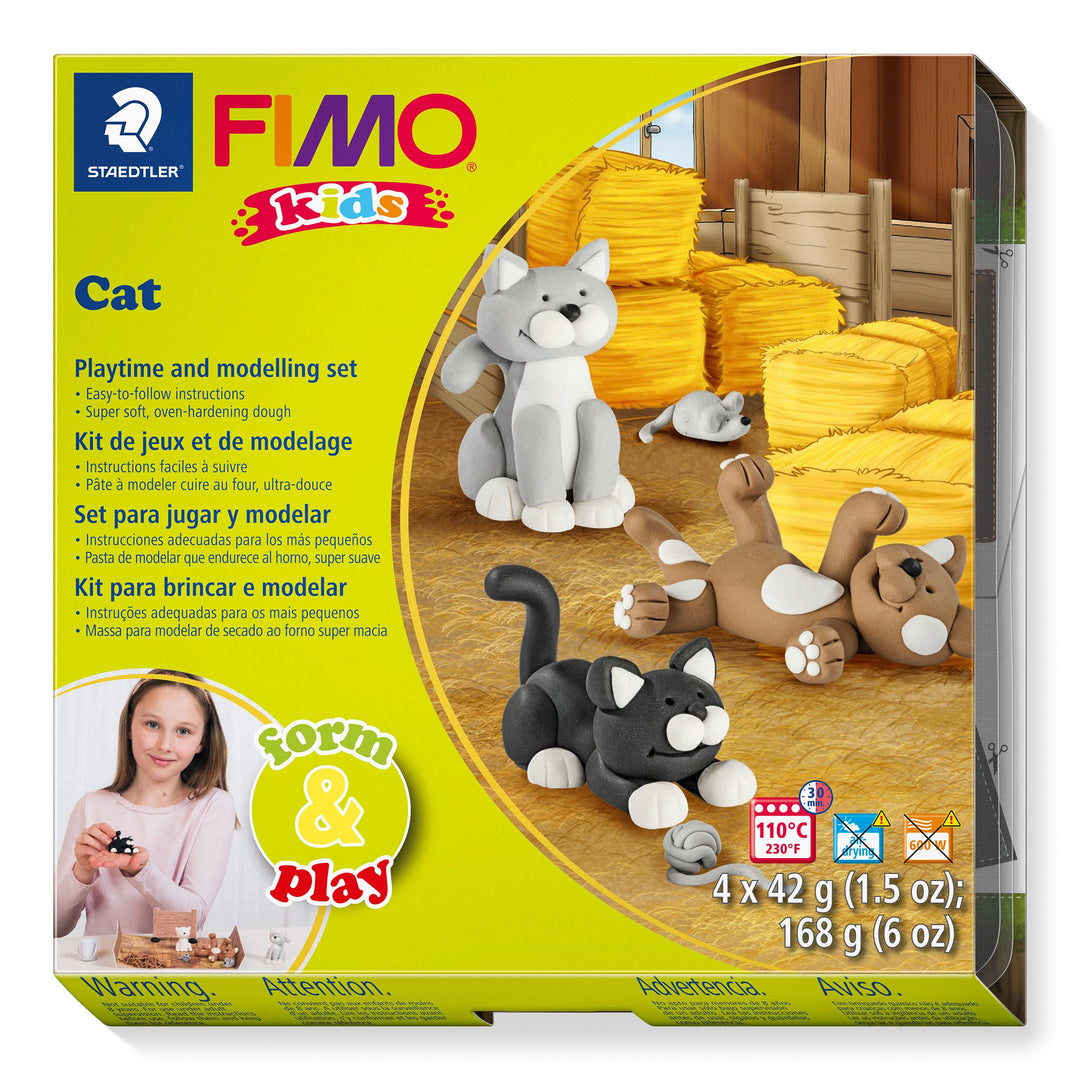 Staedler 8304 Spielset "Fimo Cat", 16 LZ Katzen, Katzen
