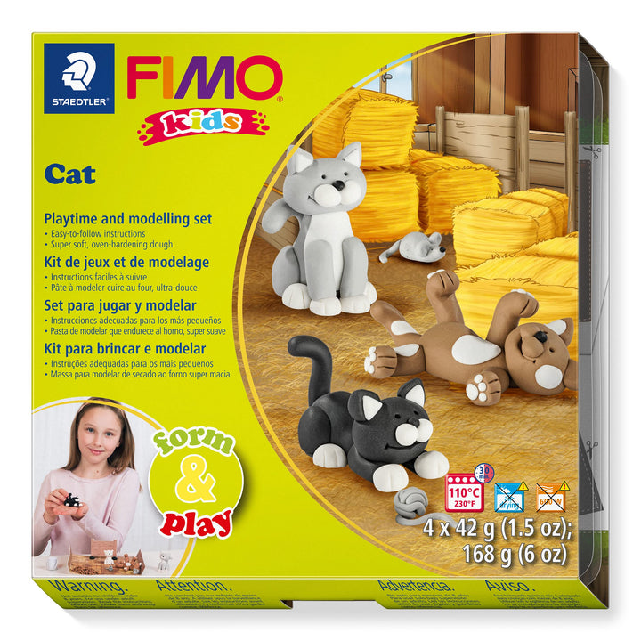 Staedler 8304 Spielset "Fimo Cat", 16 LZ Katzen, Katzen