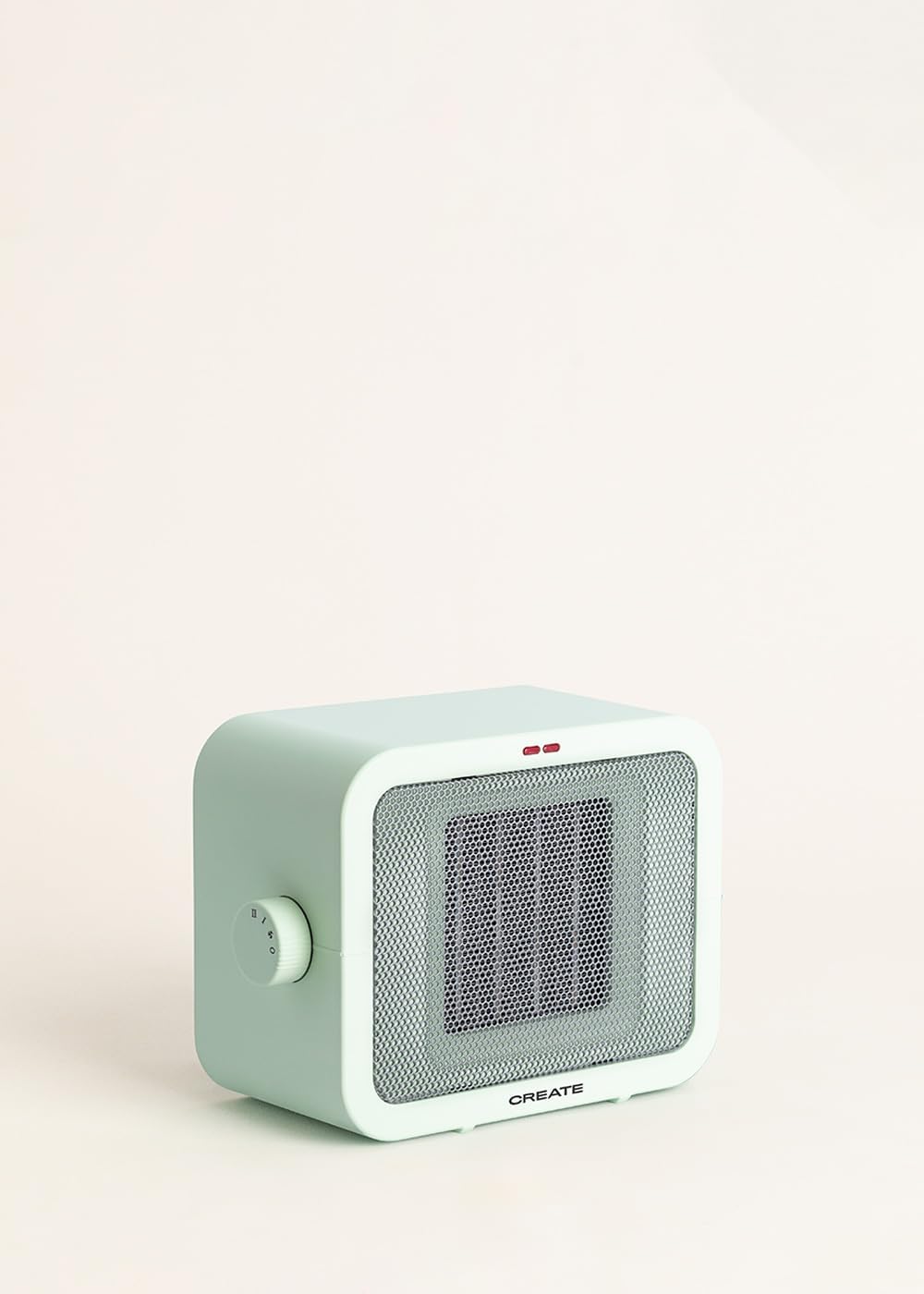 CREATE/WARM BOX/Keramik-Heizkörper Pastellgrün/Tragbare, Thermostat, 2 Leistungen, PTC-Heizung, Über