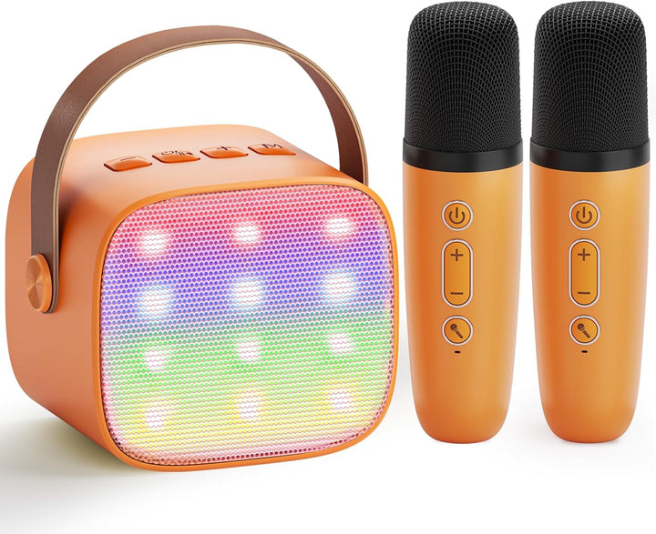 Karaoke Maschine Kinder mit 2 Mikrofonen: [Premiumversion] Mini Karaoke Maschine, Geschenk für Mädch