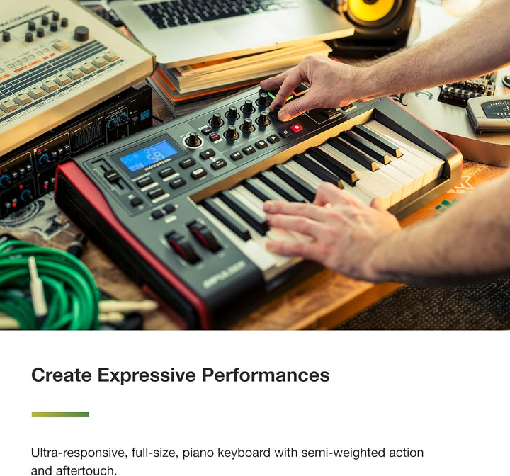 Novation Impulse USB/MIDI-Controller-Keyboard mit 25 Tasten und Buspower – Robuste, sehr reaktionssc