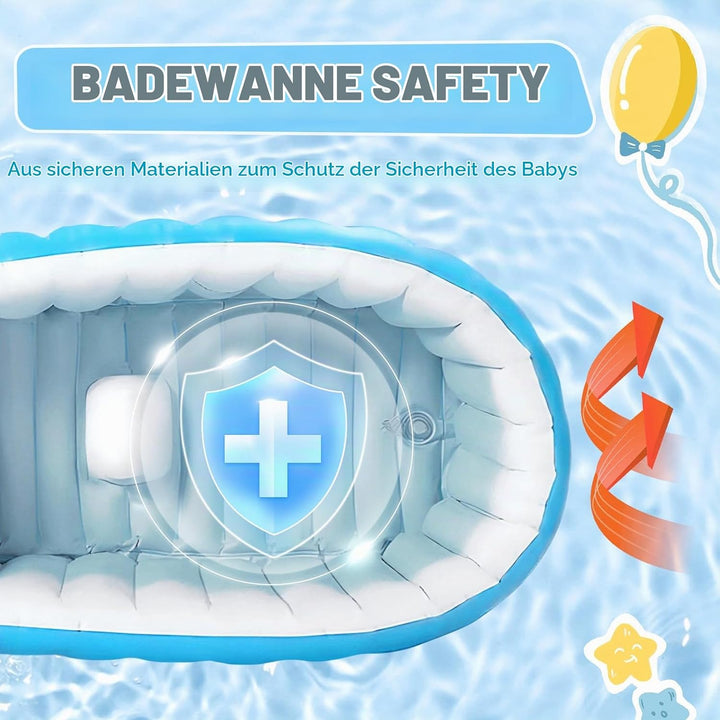 Aufblasbare Baby Badewanne, Säuglings Kinder Badewanne mit Luftpumpe, Reise Tragbare Badewanne für D