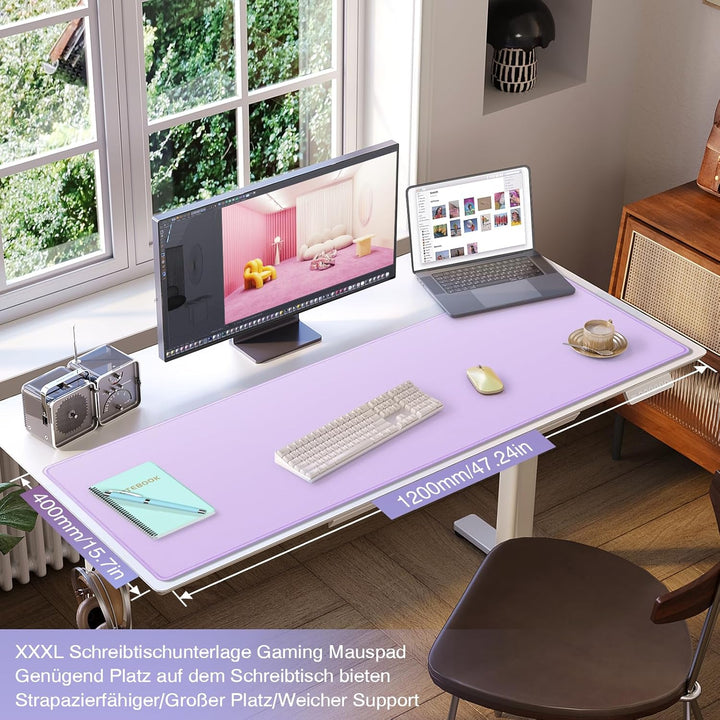 Mauspad Gaming 1200x400mm - XXXL Mousepad gross - Tischunterlage Large Size - verbessert Präzision u