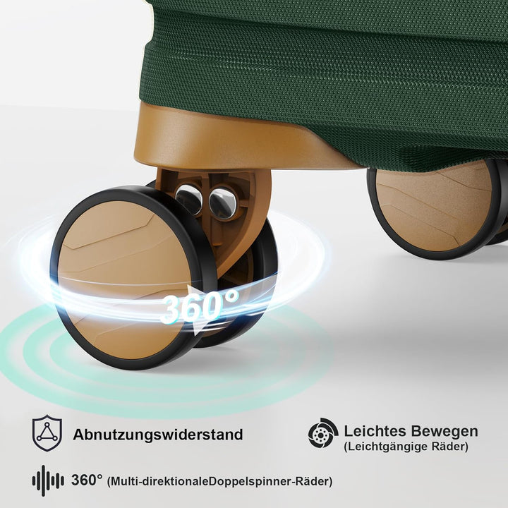 Joyway Koffer Reisekoffer von ABS Hartschalen Erweiterbar Trolley Kofferset mit TSA Schloss und 4 Ro