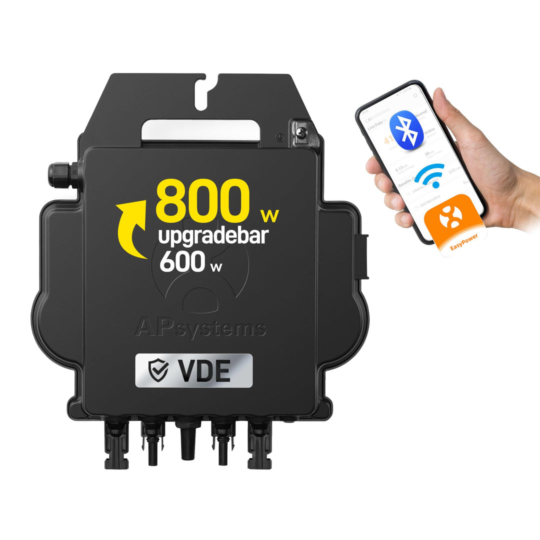 ALLDREI® Wechselrichter EZ1-M, 600W/800W updatefähig, inkl. integrierter WLAN & Bluetooth Überwachun