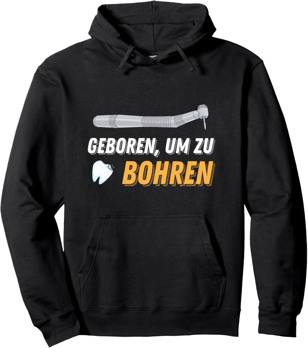 Lustige Zahnarzt Zahnarzthelferin Bohren Zähne Pullover Hoodie
