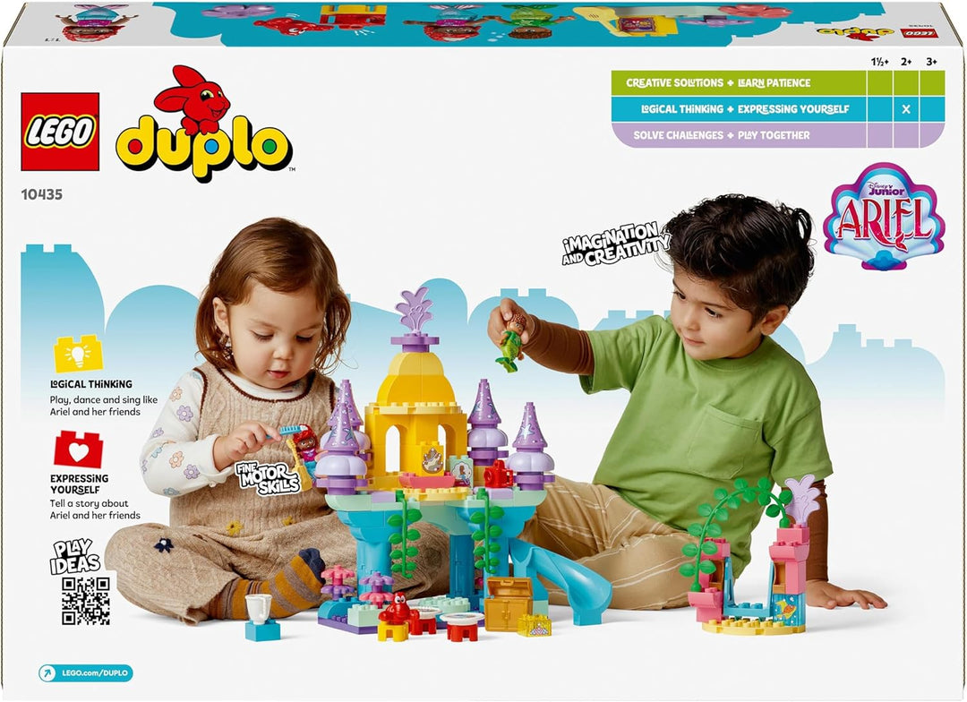 LEGO DUPLO, Disney Arielles magischer Unterwasserpalast, Lernspielzeug zu Arielle, die Meerjungfrau,