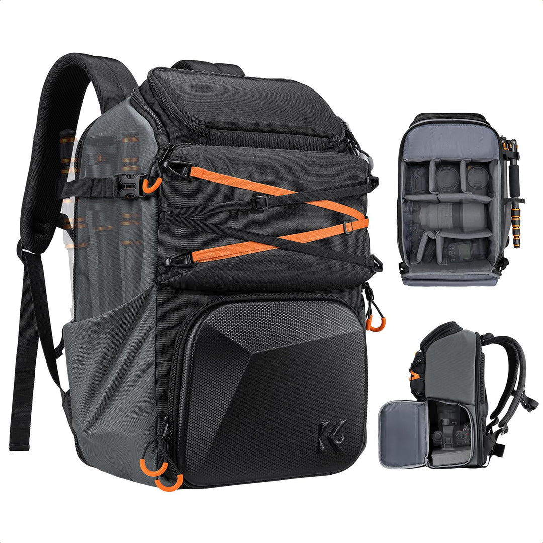 K&F CONCEPT Professionelle Kamerarucksack 25L,Grosse Fotorucksack Wasserdichte, Camera backpack für