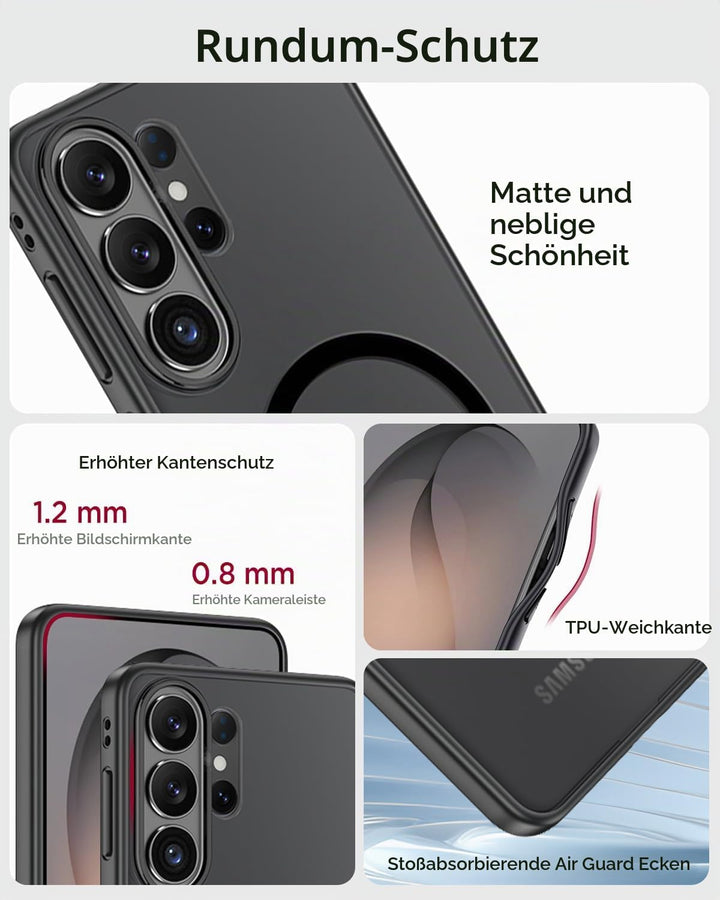 Miimall Magnetische Hülle Kompatibel mit Samsung Galaxy S26 Ultra Hülle Ultradünn 2026, PC+TPU Stoss
