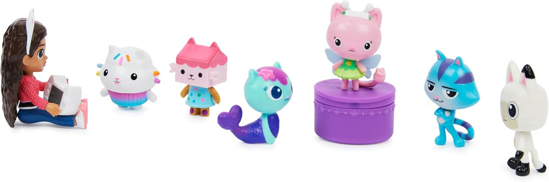 Gabby's Dollhouse, Deluxe Figur Geschenkset mit 7 Spielfiguren und Überraschungszubehör, Kinderspiel
