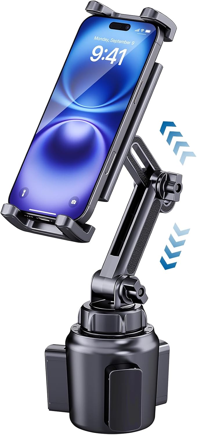 Cup Holder Telefon Tablet Mount für Auto, LKW, 360 ° drehbarer Standhalter und Verstellbarer Arm, ko