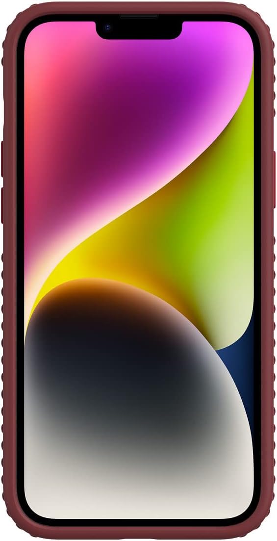 Incipio Grip Serie Multidirektional Griffigkeit Handyhülle für iPhone 14 Plus, Scharlach Rot/Weingut