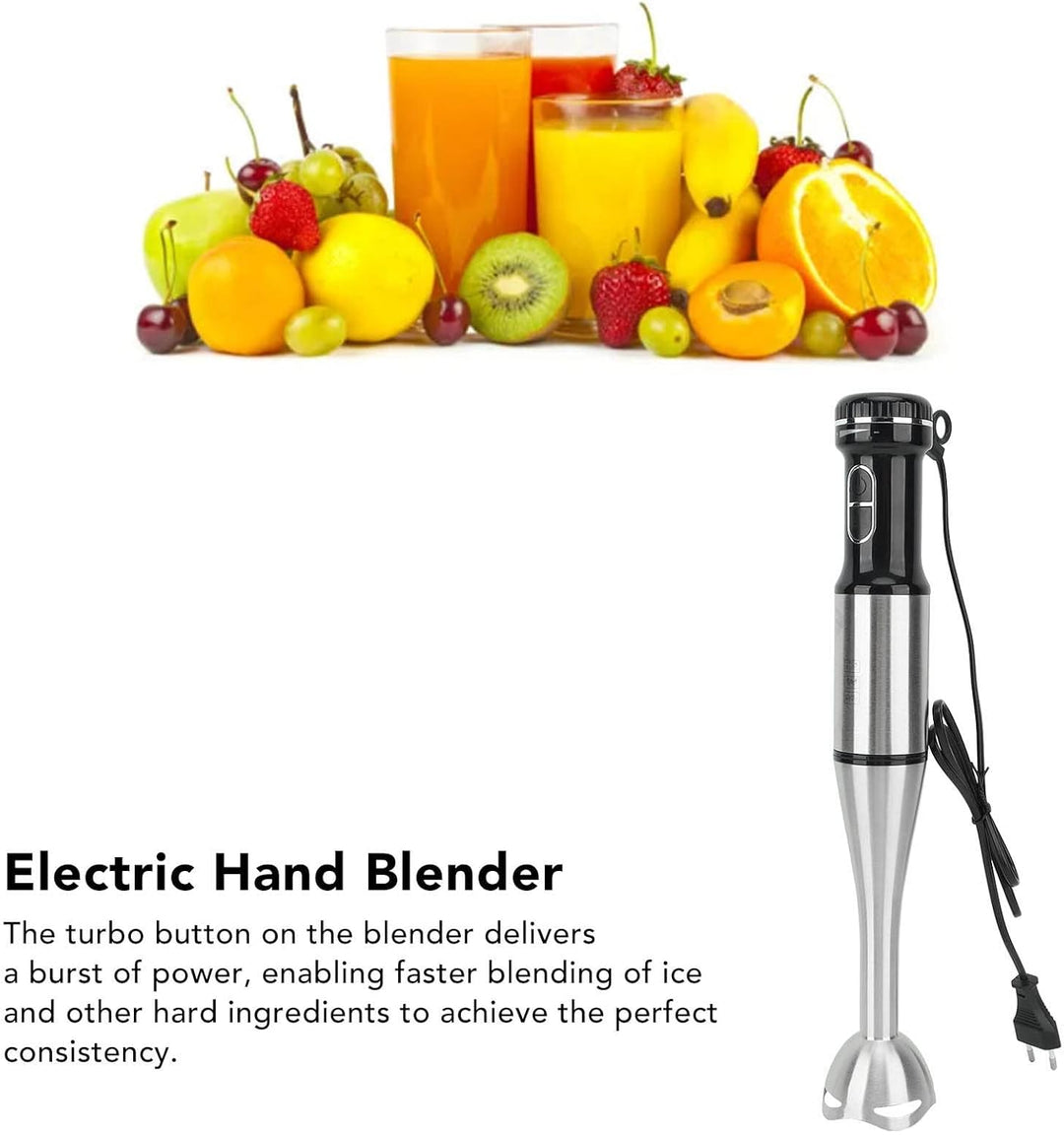 Elektrischer Stabmixer, 1000 W Mehrzweck-Handmixer Spritzfreier Tragbarer Mini-Stabmixer aus Edelsta