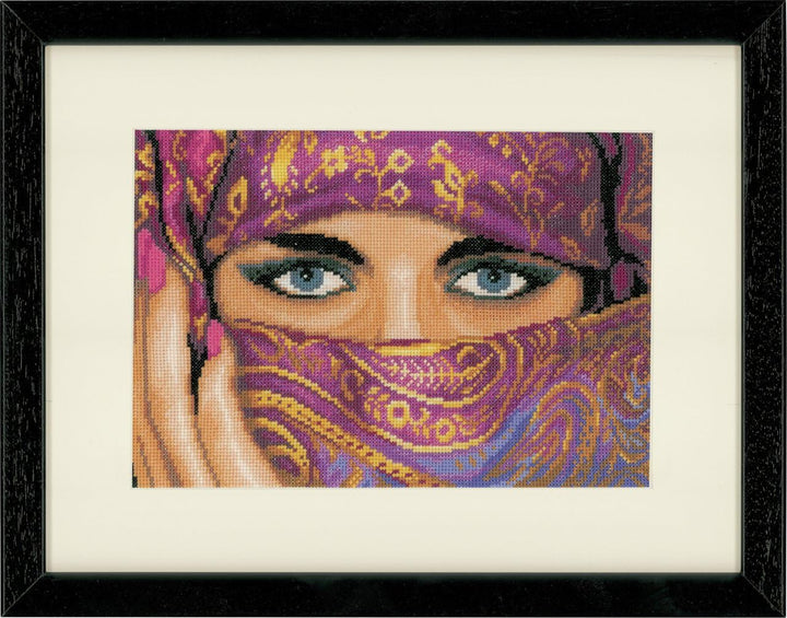 Lanarte Zählmusterpackung Orientalische Frau Aida Kreuzstichpackung, Baumwolle, Mehrfarbig, 27 x 19