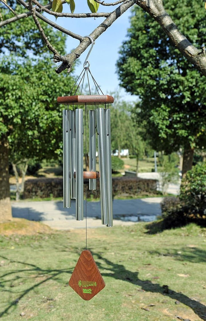 NATURE´S MELODY- Premium Klangspiel, ca. 28 Zoll / ca. 71 cm, silberfarben, 4041678005832 28 Zoll/ca